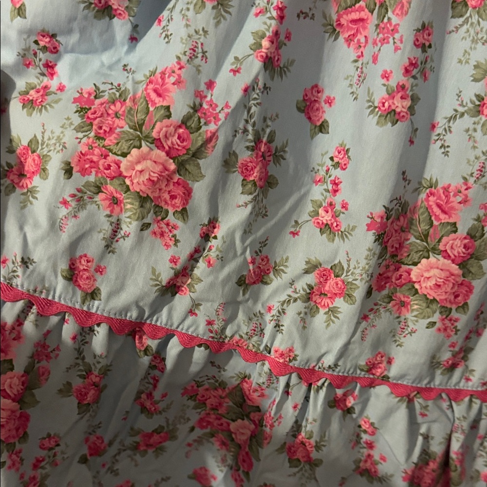 Peach Love California Blue and Pink Floral Maxi Dress - Picture 3 of 5